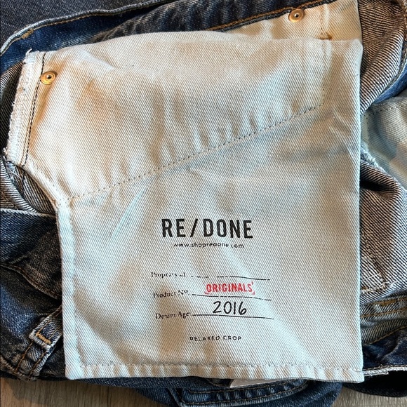 Re/Done Classic Blue Relaxed Crop - Picture 8 of 14